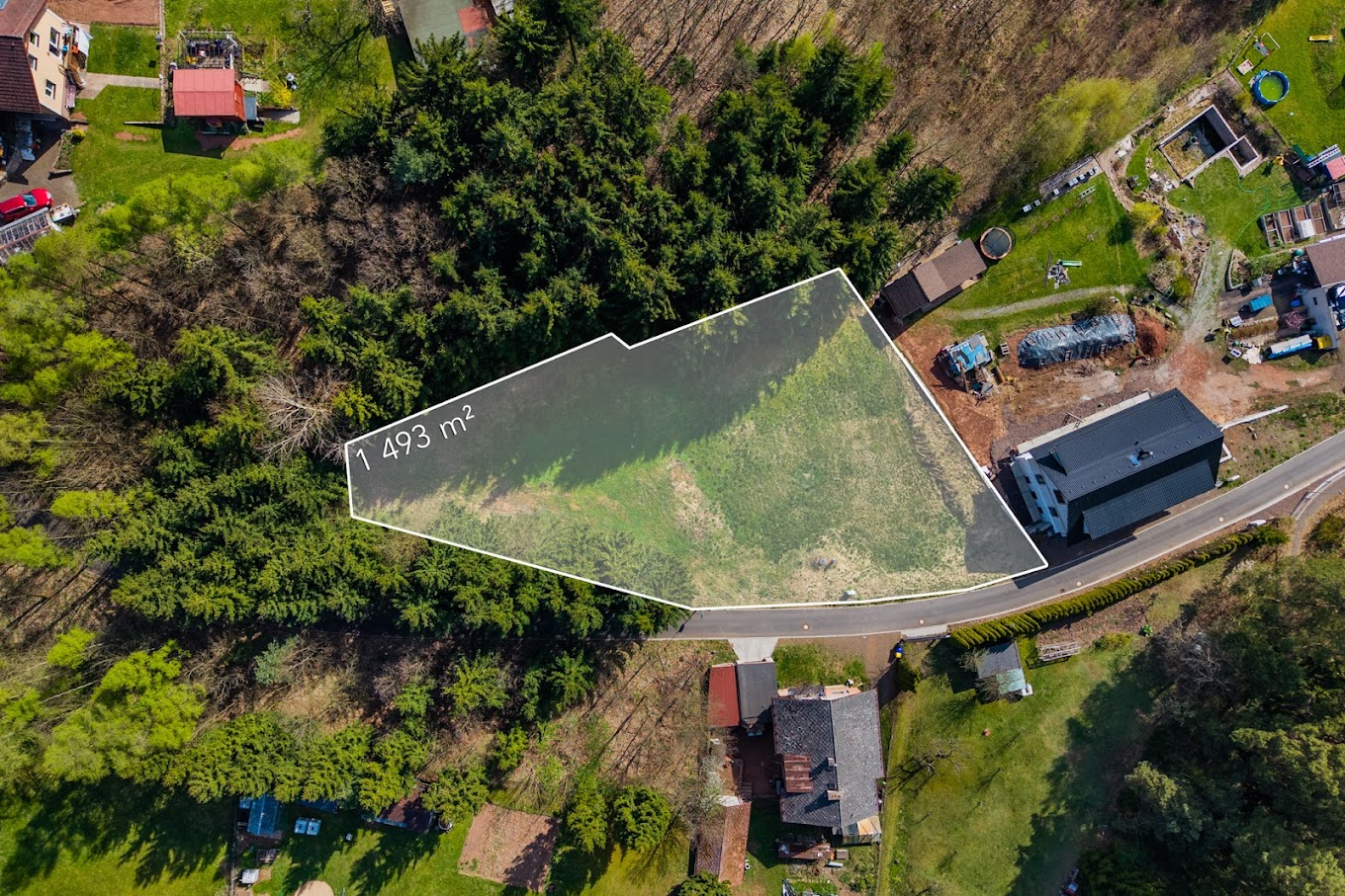 Stavební pozemek 1 493 m² — Červený Kostelec